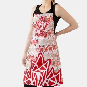 DELANTAL MAPLE MADE WITH TRIANGLES CANADA FLAG BY MASANSER
