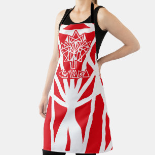 DELANTAL MAPLE MADE WITH TRIANGLES CANADA FLAG BY MASANSER