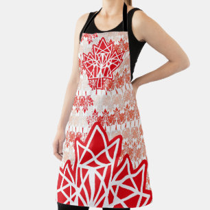DELANTAL MAPLE MADE WITH TRIANGLES CANADA FLAG BY MASANSER