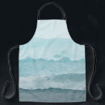Delantal Mar azul acuático abstracto<br><div class="desc">Un hermoso paisaje acuático abstracto. Una paleta azul que recuerda la playa y el océano.</div>