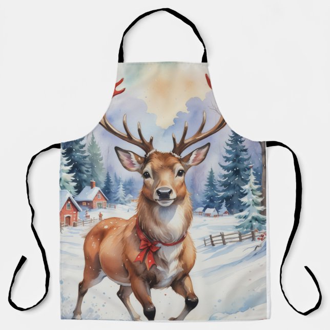 Delantal Maravilla de renos: colisos de vacaciones (Anverso)