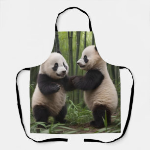 Delantal Maravillas caprichosas: Los bebés pandas juegan en
