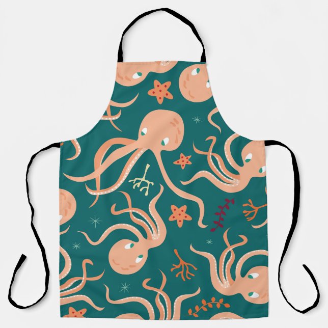 Delantal Maravillas Subacuáticas: Baile Starfish Octopus (Anverso)