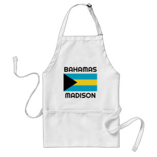 Delantal Marca de Bahamas de nombre personalizado