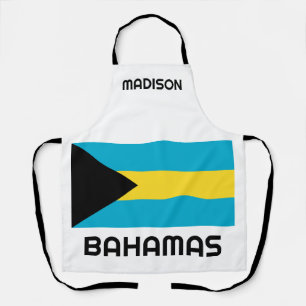 Delantal Marca de Bahamas de nombre personalizado