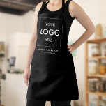 Delantal Marca de logotipo comercial en negro<br><div class="desc">Descubra el epítome de la profesionalidad personalizada con nuestros patrones personalizados, diseñados exclusivamente para encapsular la esencia de su marca! Nuestros delantales de calidad superior no son sólo un overlay protector; son una declaración de la identidad única de su marca. Con su logotipo de negocios personalizado y elegantemente bordado o...</div>