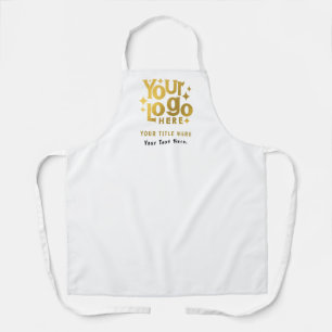 Delantal Marca de texto y código QR del logotipo comercial 