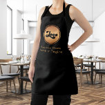 Delantal Marca Gold Logo & Personalizado Text Business Comp<br><div class="desc">Este elegante delantal sería ideal para sus necesidades de negocios y promocionales. Añade fácilmente tu logotipo y texto personalizado haciendo clic en la opción "personalizar".</div>