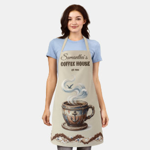Delantal Marca personalizada del Café Costero