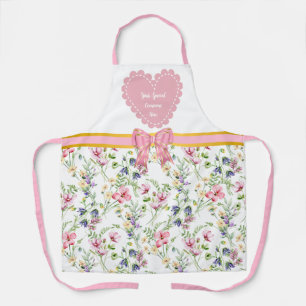 Delantal Marco de Corazón Floral Elegante: para Cualquier O