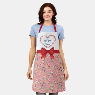 Delantal Marco de Corazón Floral Elegante: para todas las o