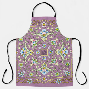 Delantal Marco floral árabe. Diseño islámico tradicional. M