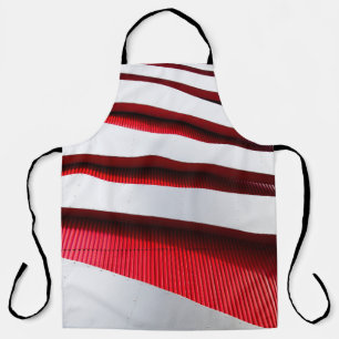 DELANTAL MARCO METALIZADO BLANCO Y ROJO