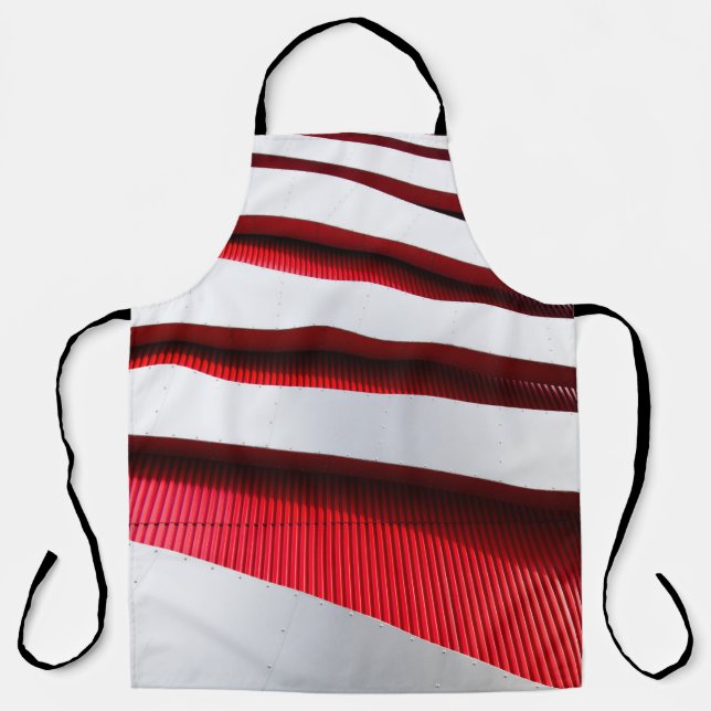 DELANTAL MARCO METALIZADO BLANCO Y ROJO (Anverso)
