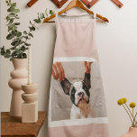 Delantal Marco rosa pastel moderno | Foto personal de perro<br><div class="desc">Marco rosa pastel moderno | Foto personal de perro</div>