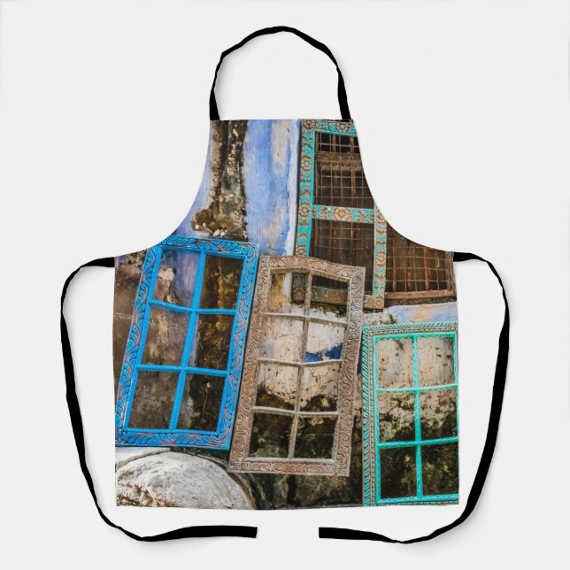 Delantal Marcos de ventana coloridos (Anverso)