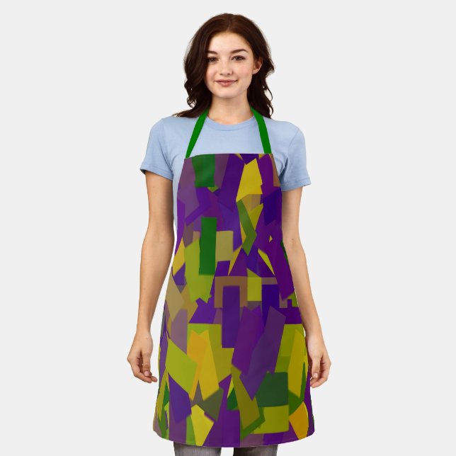 Delantal Mardi Gras (Gastado)