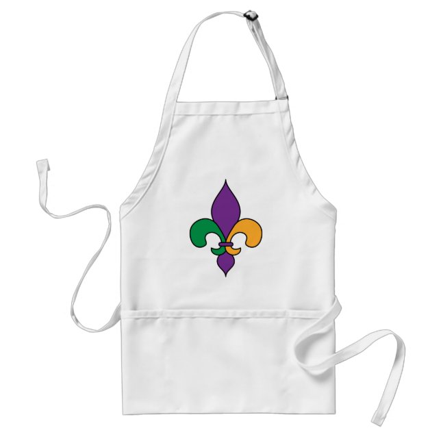 Delantal Mardi Gras Fleur de Lis (Frente)