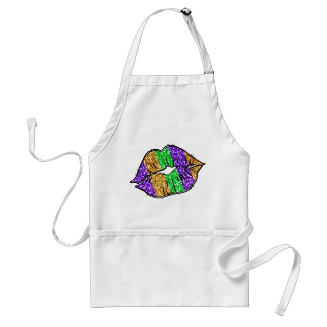 Delantal Mardi Gras Kiss Apron (Frente)