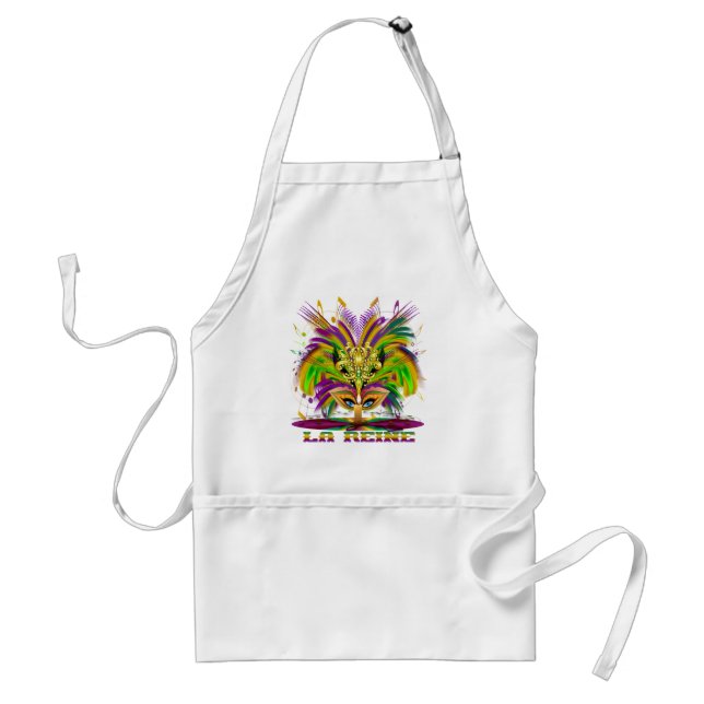 Delantal Mardi-Gras-Mask-The-Queen-V-4, Z-La Reine (Frente)