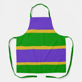 Delantal Mardi Gras Stripes