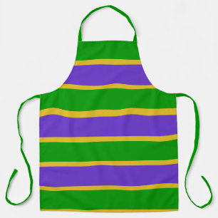 Delantal Mardi Gras Stripes
