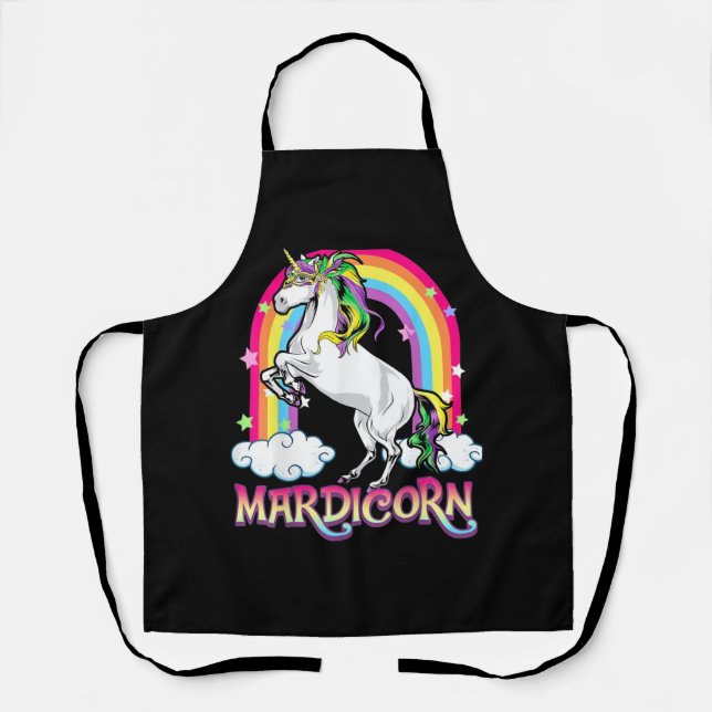 Delantal Mardicorn Rainbow Unicorn Jester (Anverso)