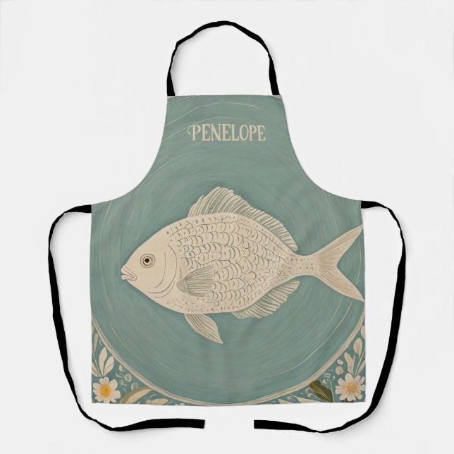 Delantal Mareas tranquilas personalizadas (Anverso)