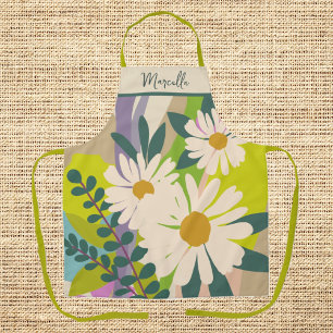 Delantal Margarita Negrita Florece con Bloques de Color Col
