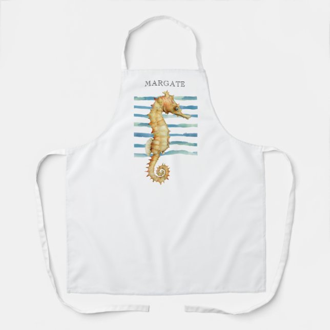 Delantal Margen costero acuático de caballito de mar (Anverso)