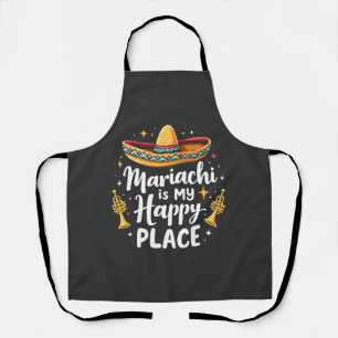 Delantal Mariachi es mi feliz lugar México Música saxofónic