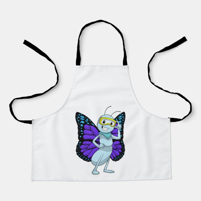Delantal Mariposa con gafas (Anverso)