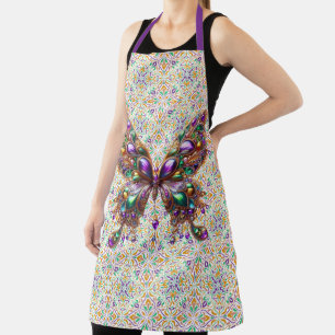 Delantal Mariposa de Mardi Gras