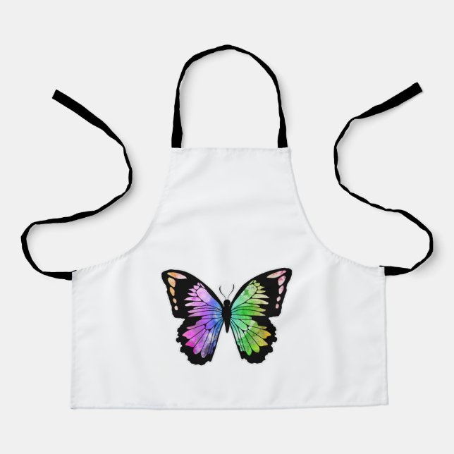Delantal Mariposa en colores arcoiris (Anverso)