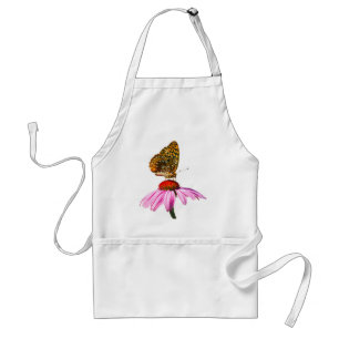 Delantal Mariposa En La Conflor Púrpura