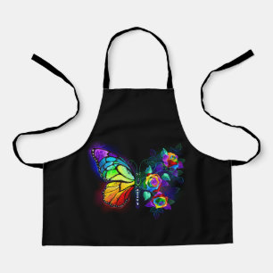 Delantal Mariposa florida arcoiris