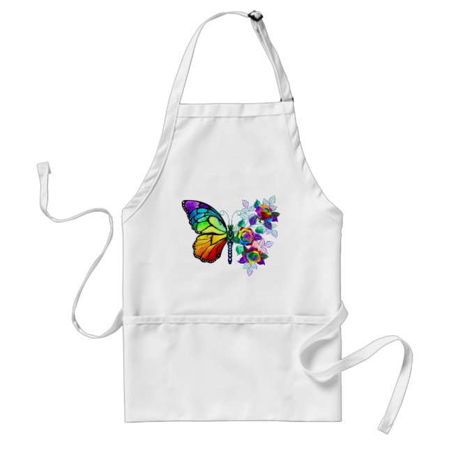 Delantal Mariposa florida arcoiris (Frente)