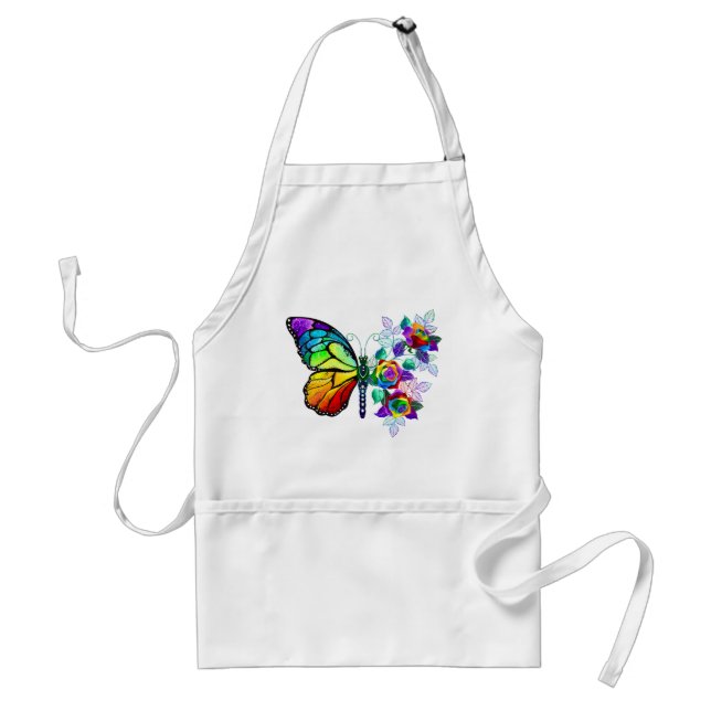 Delantal Mariposa florida arcoiris (Frente)