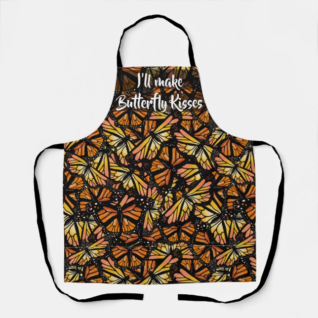 Delantal Mariposa monarca besa a Apron (Anverso)