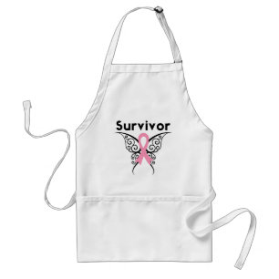 Delantal Mariposa tribal del superviviente del cáncer de