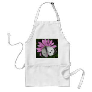 Delantal Mariposa y flores rosas