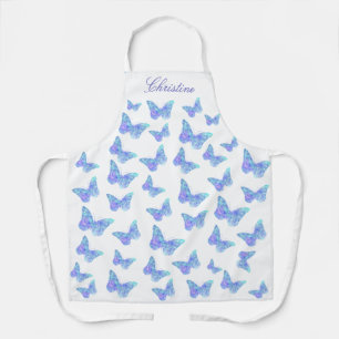Delantal mariposas azules