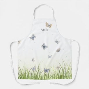 Delantal Mariposas en una Bonito pradera soleada personaliz