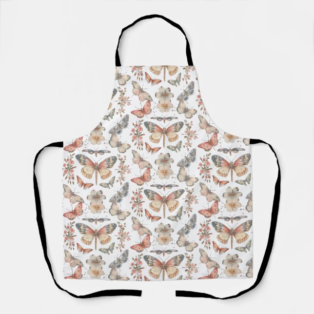 Delantal Mariposas Estilo Cottagecore  (Anverso)