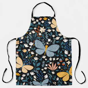 Delantal Mariposas Florales: Mano Sin Marea.