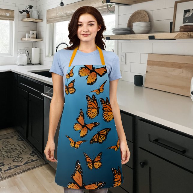 Delantal Mariposas monarca azul Ombre (Subido por el creador)