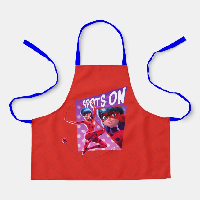 Delantal Mariquita | Spots On Purple Graphic (Anverso)