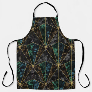 Delantal Mármol Art Deco: Lujo malaquita
