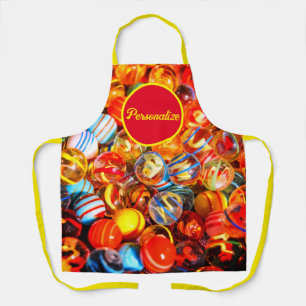 Delantal Mármolas de vidrio colorido nostálgico vintage