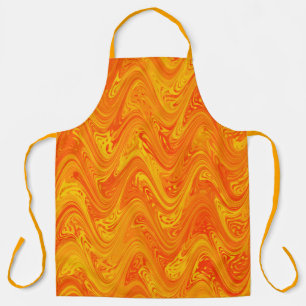 Delantal Marmoleado Naranja Amarillo Rojo Patrón